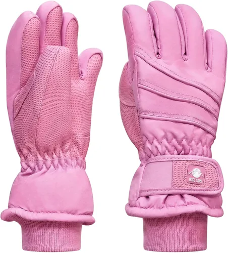 Vista 29 de N'Ice Caps - Guantes térmicos de invierno para niños, impermeables y cálidos Negro