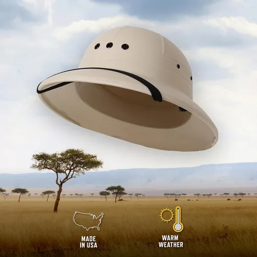 Vista 2 de Rothco Casco Pith - Sombrero estilo safari para protección solar para aventuras al aire libre