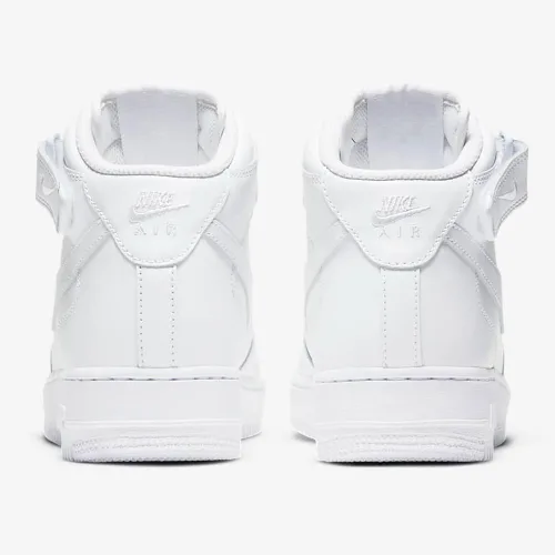Vista 3 de Nike Air Force 1 Mid '07 Leather White 366731-100 para mujer