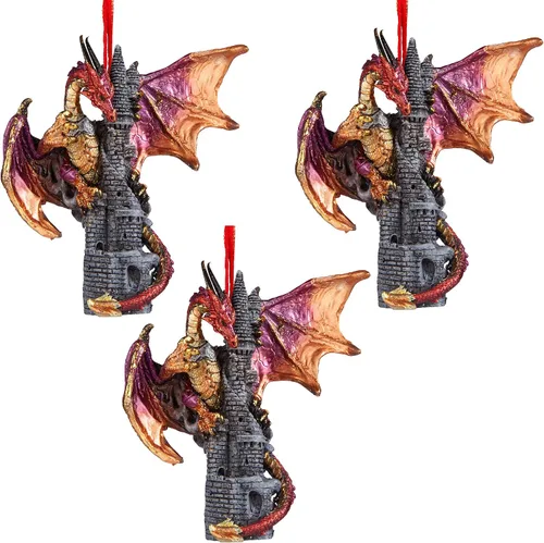 Vista 27 de Pensive Percher Dragon 2018 - Adorno de Navidad coleccionable de 3 pulgadas, a todo