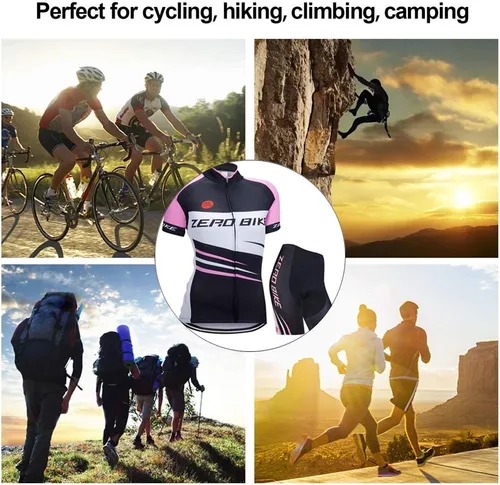 Vista 55 de Jersey de ciclismo para mujer, de manga corta, secado rápido, transpirable, para montaña.