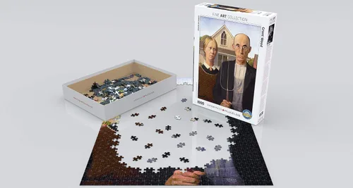 Vista 3 de EuroGraphics American Gothic by Grant Wood - Rompecabezas de 1000 piezas