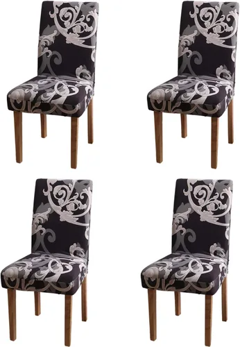 Vista 10 de Funda protectora para silla de comedor, lavable, extraíble, de elastano
