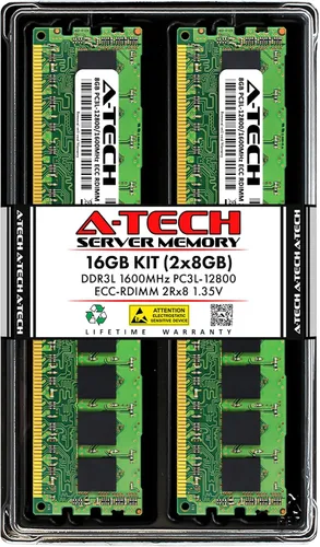 Vista 98 de A-Tech 4GB DDR3 1333MHz PC3-10600R ECC RDIMM 1Rx4 Rango único 1.5V Registrado DIMM 240-Pin Módulo de actualización de memoria RAM de servidor