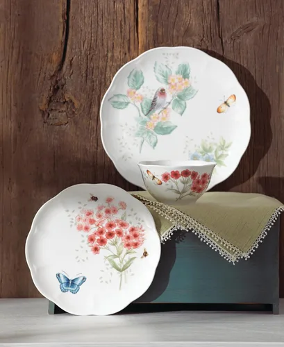 Vista 8 de Lenox 883319 Butterfly Meadow Flutter - Juego de vajilla de 12 piezas, multicolor