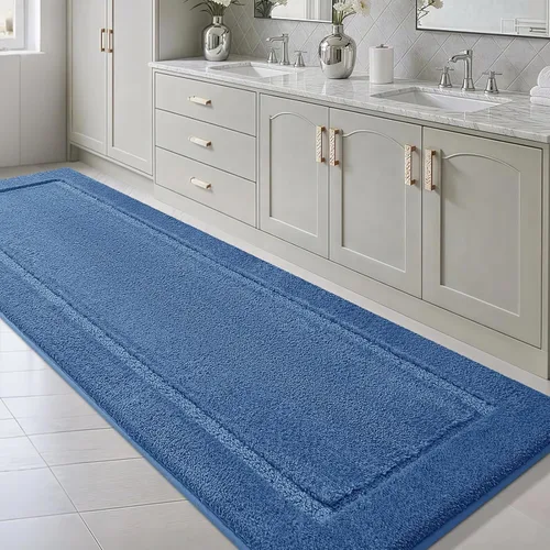 Vista 25 de IM HOME Tapetes de baño, felpa ultra suave, de microfibra esponjosa, absorbente, parte trasera antideslizante, lavable a máquina, tapetes para suelo