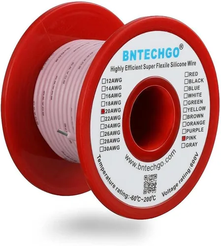 Vista 14 de BNTECHGO - Kit de cables de silicona de 7 colores calibre 20, cada uno de 25 pies de largo, cables de cobre estañado trenzados y flexibles