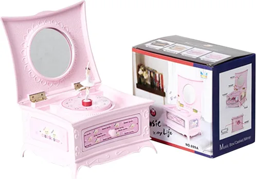 Vista 8 de Bohany Organizador de joyas bailarina Organizador de joyas de bailarina para niñas y adolescentes Juego de joyeros con cajones extraíbles, espejo