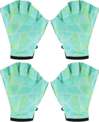 Vista 15 de PATIKIL Guantes acuáticos de natación guantes de natación con malla de impresión de resistencia al agua accesorios de entrenamiento para natación
