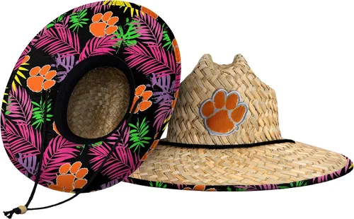 Vista 17 de FOCO - Sombrero de paja con logotipo de equipo universitario de NCAA y estampado floral para hombre