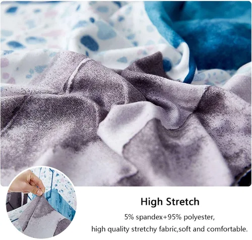 Vista 4 de MBROS Funda de sofá de alta elasticidad para sofá de 3 cojines, funda de sofá estampada de poliéster y elastano, protector de muebles para sala de G