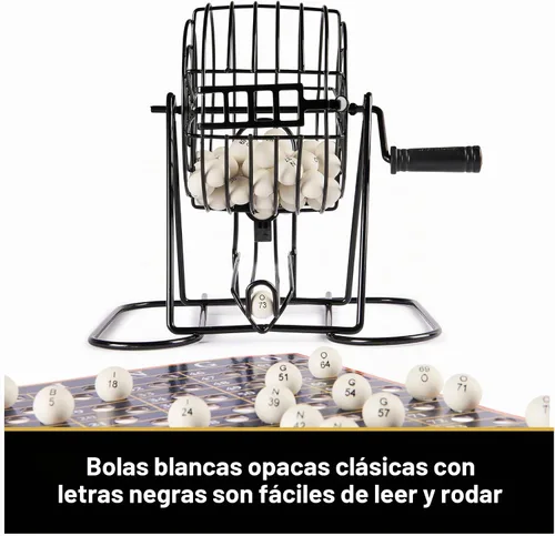 Vista 3 de Spin Master Games Cardinal Classics Deluxe - Juego de bingo de metal