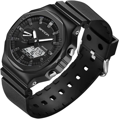 Vista 2 de KXAITO Men's Wrist Watches Octagon Oak Heart of Steel Design Stainless Steel case Large dial TPU Band Watch for Men Women Unisex 3167