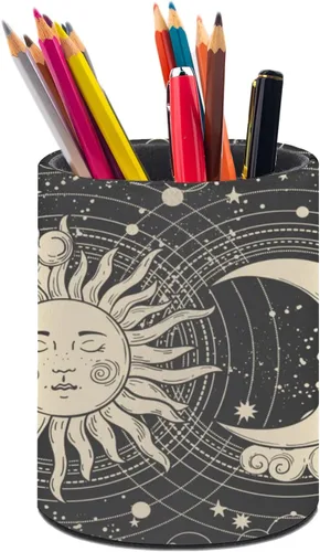 Vista 35 de Organizador de lápices con diseño de bandera de Estados Unidos, lindo portalápices, taza de lápices para escritorio, soporte para brochas
