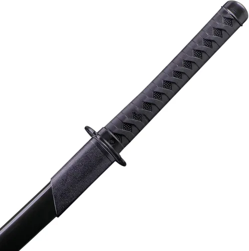 Vista 4 de Espada katana japonesa – Hoja negra de polipropileno con Saya, espada de entrenamiento Samurai para cosplay, 40.1 pulgadas