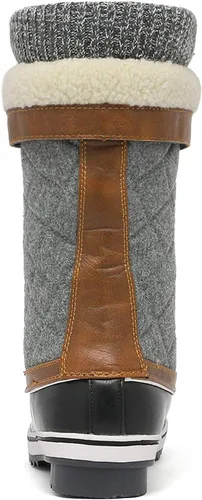 Vista 5 de DREAM PAIRS Botas de nieve de invierno impermeables a media pantorrilla para mujer