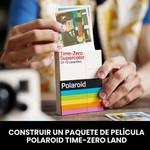 Vista 4 de LEGO Ideas Polaroid OneStep SX-70 - Juego de construcción para adultos, modelo Polaroid vintage, kit de manualidades, a partir de 18 años, regalo