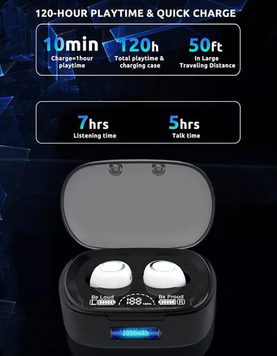 Vista 4 de Auriculares inalámbricos V5.1 PRO compatibles con Xiaomi Pad 5 IPX3 Bluetooth Touch impermeable/sudor/reducción de ruido con micrófono (blanco)