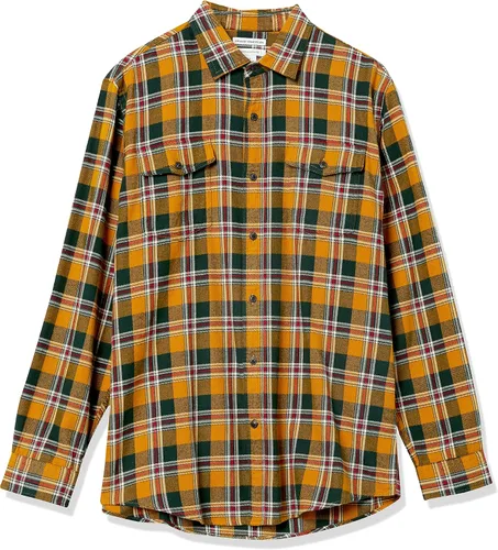 Vista 6 de Tienda Essentials Camisa de franela de manga larga con dos bolsillos para hombre