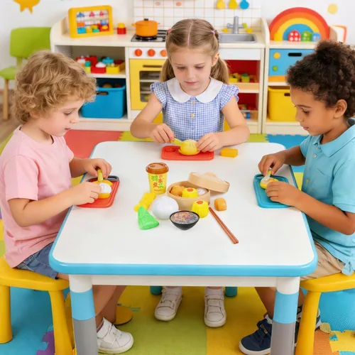 Vista 7 de Toyvian Play Food 26pcs Juego de juguete de simulación Bollos de vapor Juguete chino desayuno para niños Juego de cocina Plato de cocina Plato