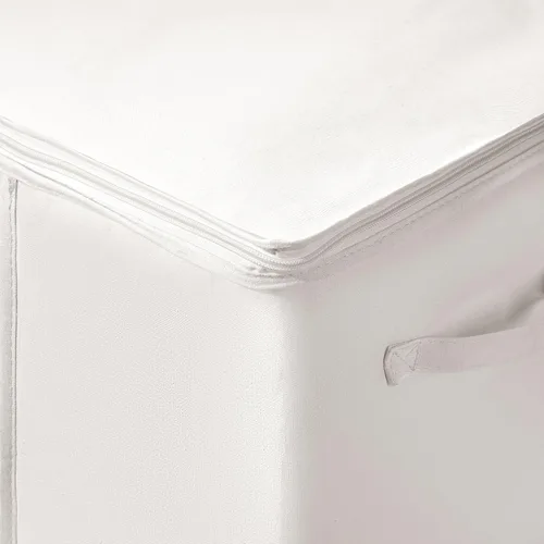 Vista 7 de TYEERS Bolsas de almacenamiento grandes con cremallera y ventana transparente, contenedores de almacenamiento de tela mezclada de algodón para ropa