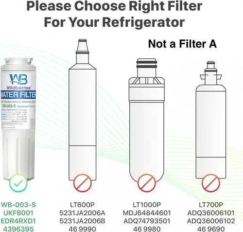 Vista 2 de Wildberries Filtro de agua para refrigerador UKF8001 4 de repuesto para Whirlpool®, EveryDrop® EDR4RXD1, WHR4RXD1, 4396395, WRF535SWHZ00 a