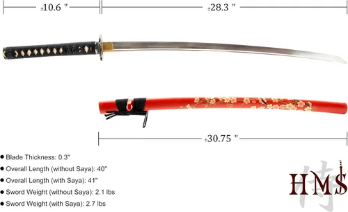 Vista 4 de Handmade Sword – Espada Samurai Katana, práctica, forjada a mano, acero al carbono 1045, templada al calor / arcilla, enredadera completa, afilada