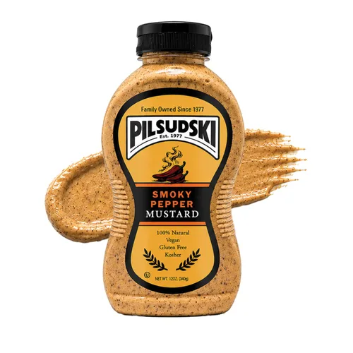 Vista 15 de Pilsudski's Brand Mustard - Botella exprimible de 12 onzas, condimentos perfectos para cualquier plato (12 onzas líquidas (paquete de 4), Mustard