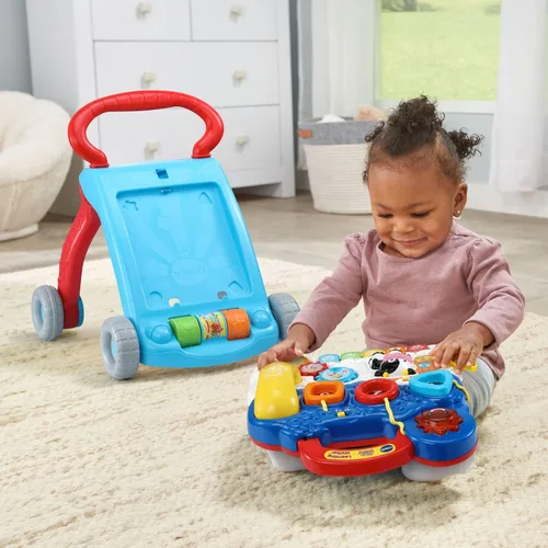 Vista 8 de VTech Andador de Aprendizaje de Sentado a de Pie (Empaque Libre de Frustraciones), Azul