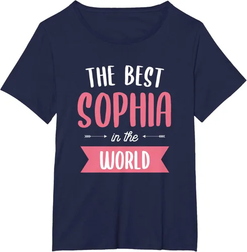 Vista 12 de Camiseta The Best Sophia In The World Name, Negro