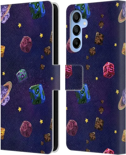 Vista 251 de Head Case Designs Officially Licensed Carla Morrow Colorful Space Dice Patterns Leather Wallet Case Compatible with Samsung Galaxy A07 4G