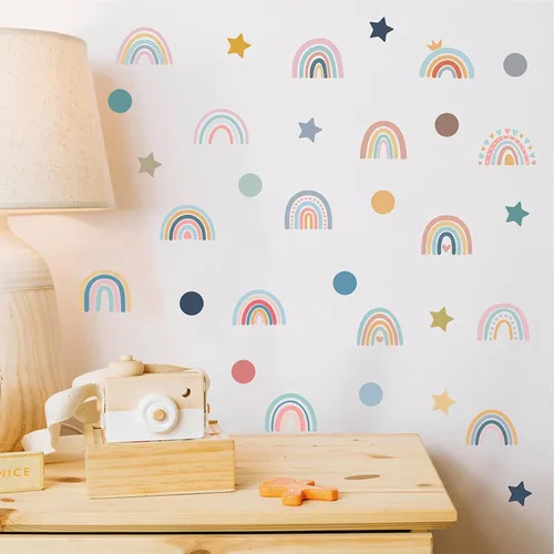 Vista 11 de 72 calcomanías de pared con forma de corazón bohemio, calcomanías de pared con forma de amor para dormitorio de niñas, murales de vinilo