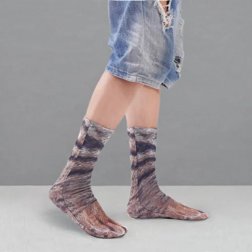 Vista 8 de Regalos de San Valentín para él, ella, hombres y mujeres, divertidos calcetines con patas de animales, calcetines novedosos en 3D locos con patas