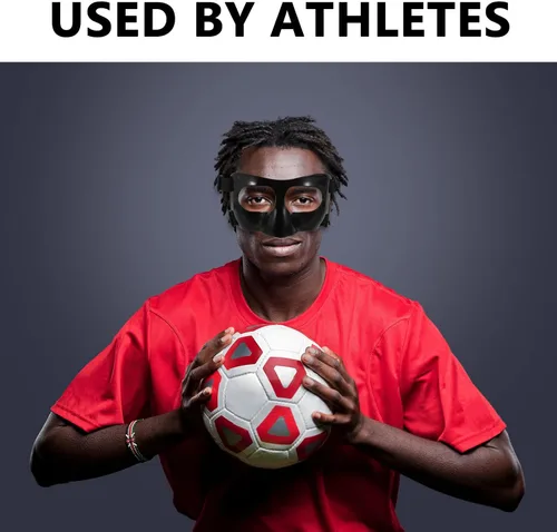 Vista 3 de Halloween Nose Guard Basketball Face Mask for Soccer Training Black