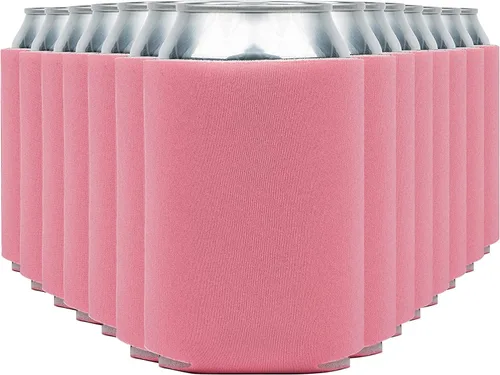 Vista 16 de Fundas enfriadoras de latas de cerveza en blanco (paquete de 14) fundas enfriadoras de latas de cerveza con aislamiento suave - Fundas negras lisas