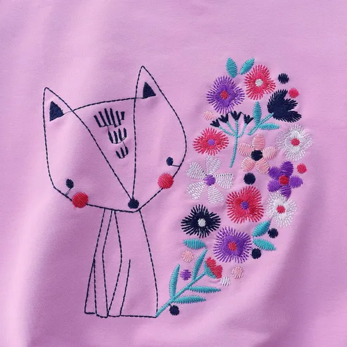 Vista 4 de Bumeex Sudadera de gran tamaño con cuello redondo para niñas de 4 a 12 años