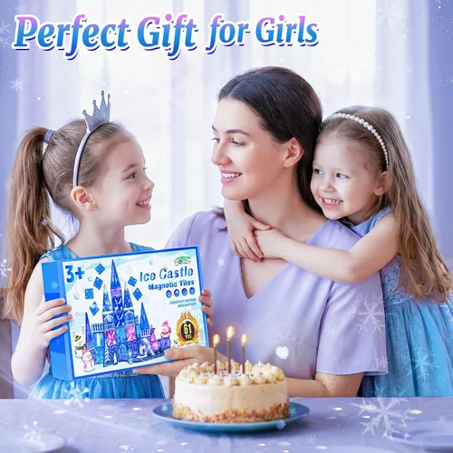 Vista 6 de Princess Castle - Azulejos magnéticos para niños de 4 a 8 años con juego