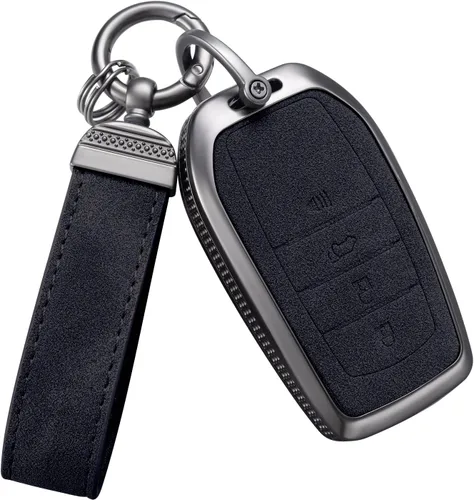 Vista 15 de YO&YOYE Compatible con funda para llave Toyota con llavero, estuche de cuero protector para llave inteligente para Camry RAV4 Highlander C-HR Prius