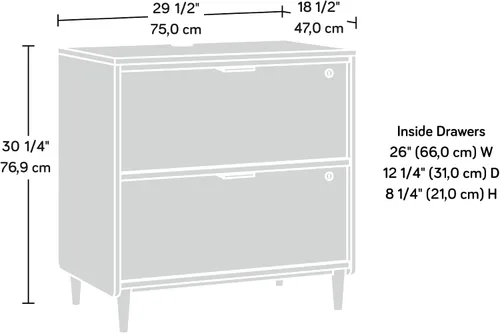 Vista 14 de Sauder Clifford Place Archivador Lateral, acabado Grand Walnut