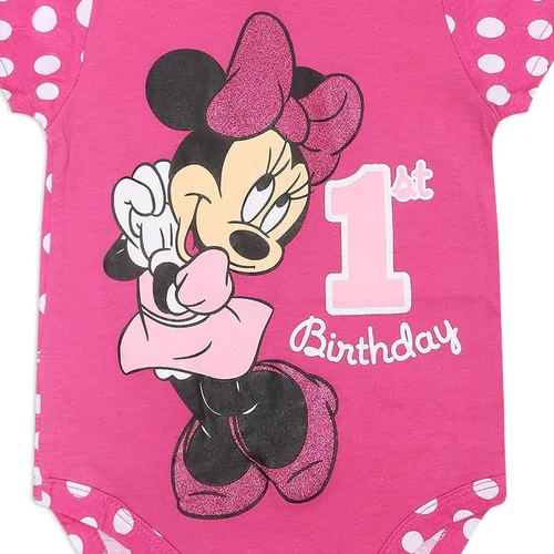 Vista 4 de Disney Body de manga corta de princesa para primer cumpleaños