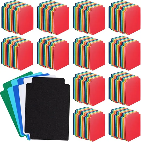 Vista 9 de 50 separadores de tarjetas intercambiables de plástico, separador esmerilado con pestañas, vertical estándar compatible con Games Sports TCG, 2.7 x