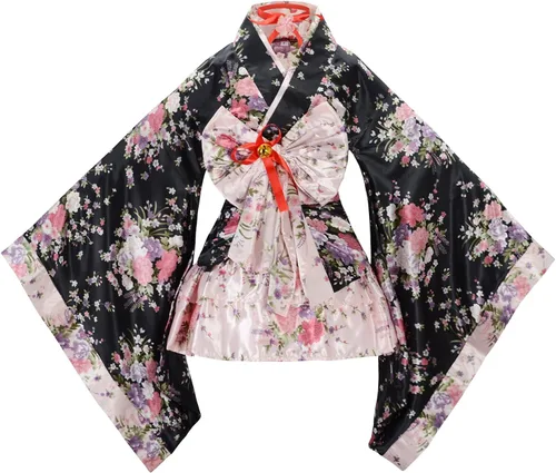 Vista 8 de Sheface Disfraz de Lolita para mujer, estilo kimono japonés, disfraz de anime