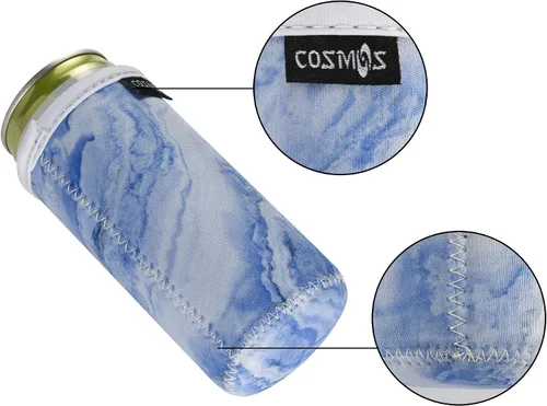 Vista 4 de CM Fundas delgadas de neopreno suave de 8.4 onzas líquidas para latas de bebidas energéticas y latas de cerveza (8.4 onzas)