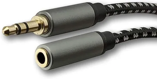 Vista 2 de SatelliteSale Cable de extensión auxiliar de audio de 0.138 in macho a hembra, cable de extensión auxiliar estéreo digital, cable universal