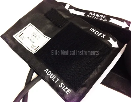 Vista 4 de EMI Deluxe Aneroide Esfigmomanómetro Manual Monitor de presión arterial Juego de puños para adultos con estuche - #217 (negro)