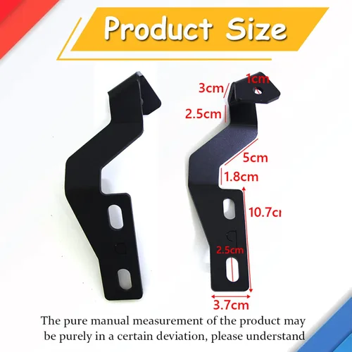 Vista 5 de Soportes de montaje de luz de zanja de capó LED para Toyota Tundra 2014+ Soportes de luz de zanja resistentes sin taladro, montaje de capó