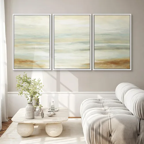 Vista 195 de SIGNWIN Lienzo enmarcado para pared, juego de arte de collage de hojas transparentes en blanco y negro, ilustraciones de naturaleza silvestre, arte