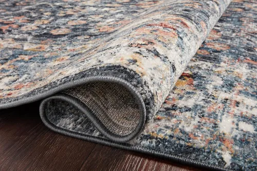 Vista 6 de Loloi Alfombra decorativa azul Cassandra de 2'-6" x 4'-0