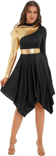 Vista 10 de Aislor Vestido de baile litúrgico de alabanza litúrgica para mujer, disfraz de adoración de iglesia #2