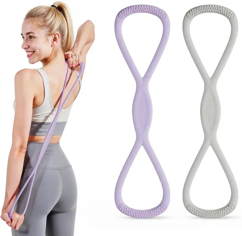 Vista 13 de Figura 8 banda de resistencia, figura 8 bandas de resistencia para mujeres y hombres, figura de banda de resistencia para entrenamiento, asas
